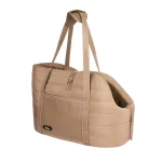 ساک حمل سگ و گربه نیناپت رنگ کرم مدل پوچه ابعاد 50x35x26 سانتی متر کد 3806