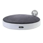 تشک گرد سگ و گربه جنس پارچه مبلی با دوام رنگ خاکستری نیناپت ابعاد 50x50x8 سانتی متر کد 3211