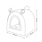 خانه سگ و گربه از جنس مخمل نرم مدل پاندا نیناپت ابعاد 45x50x45 سانتی متر کد 1806 - Image 2