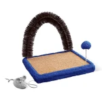 اسکرچر گربه زمینی نیناپت دارای برس ماساژ و اسباب بازی موش کت نیپ دار ابعاد 35x35 سانتی متر کد 6052