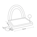 اسکرچر گربه زمینی نیناپت دارای برس ماساژ و اسباب بازی موش کت نیپ دار ابعاد 35x35 سانتی متر کد 6052 - Image 2