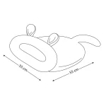 کیسه خواب سگ و گربه از جنس مخمل نرم مدل موش نیناپت رنگ نسکافه ای ابعاد 55x55 سانتی متر کد 0303 - Image 2