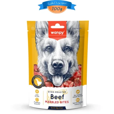 تشویقی سگ ونپی طعم گوشت گاو مدل گوشت تکه ای