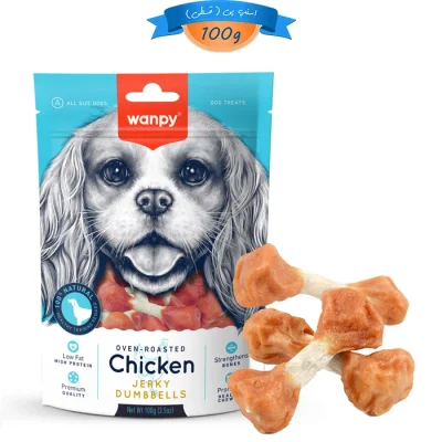 تشویقی سگ ونپی طعم مرغ مدل دمبل