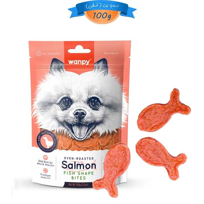 تشویقی سگ ونپی طعم سالمون طرح ماهی