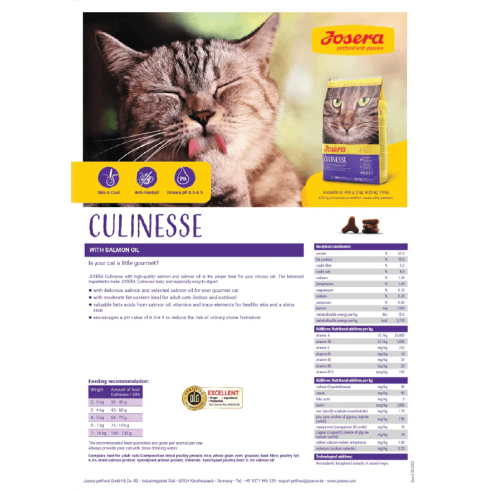 josera-culiness-01 غذای خشک گربه جوسرا طعم مرغ و ماهی مدل کولینس وزن 2 کیلوگرم Culinesse Josera - Image 4
