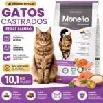 غذای خشک گربه عقیم مونلو طعم مرغ و ماهی وزن 10 کیلوگرم - بسته بندی اورجینال وارداتی با ارسال رایگان - تصویر 2