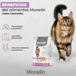 غذای خشک گربه عقیم مونلو طعم مرغ و ماهی وزن 10 کیلوگرم - بسته بندی اورجینال وارداتی با ارسال رایگان - تصویر 4