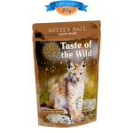 پوچ بچه گربه تیست آف د وایلد طعم مرغ و جگر مرغ مدل چانکی وزن 85 گرم Taste Of The Wild Kitten