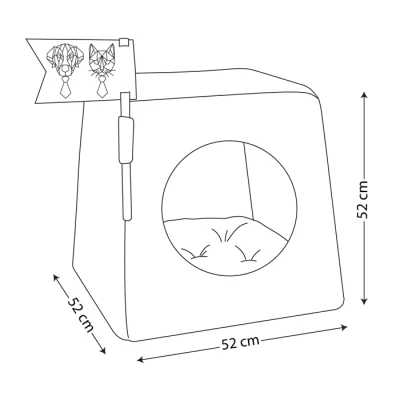 خانه سه کاره سگ و گربه از جنس مخمل نرم و ضخیم مدل باس