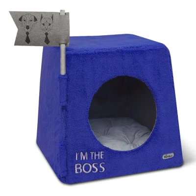 خانه سه کاره سگ و گربه از جنس مخمل نرم و ضخیم مدل باس