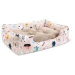 جای خواب سگ و گربه جنس پارچه مبلی درجه یک رنگ بژ مدل غول