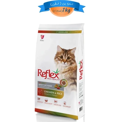 غذای خشک گربه بالغ طعم مرغ و برنج رفلکس پلاس مدل مولتی کالر