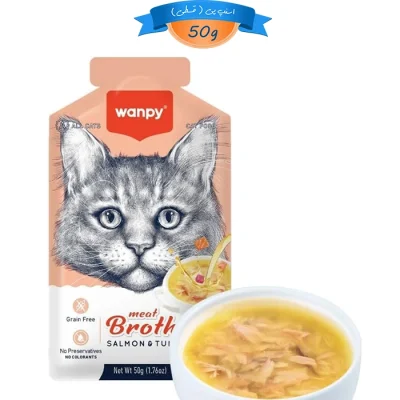 سوپ گربه ونپی طعم ماهی سالمون و تن