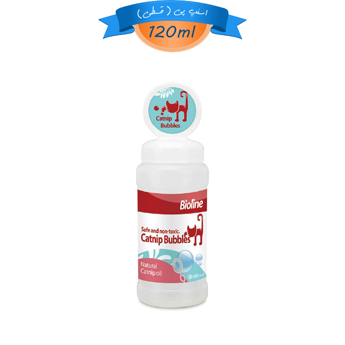 hobab-01-20 حباب ساز گربه بایولاین با رایحه کت نیپ وزن 120 میلی لیتر Bioline Catnip Bubbles - Image 1