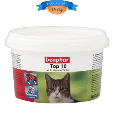 قرص مولتی ویتامین تاپ تن گربه طعم میگو بیفار