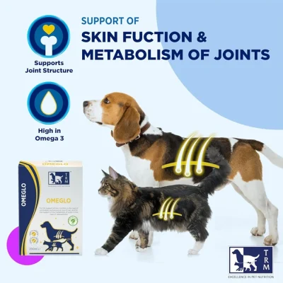 شربت مکمل پوست و مو سگ و گربه امیگلو تی آر ام