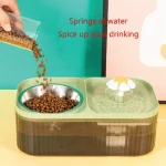 آبخوری و غذاخوری دوقلو اتوماتیک تصفیه دار سگ و گربه مدل گل کد 106331 - Image 2