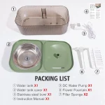 آبخوری و غذاخوری دوقلو اتوماتیک تصفیه دار سگ و گربه مدل گل کد 106331 - Image 3