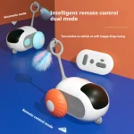 اسباب بازی ماشین کنترلی گربه همراه با دم و پر در ابعاد 7/5x4/5 سانتی متر (وارداتی) Smart Interactive Car Toy - تصویر 4