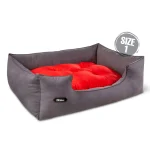 جای خواب سگ و گربه جنس پارچه مبلی درجه یک رنگ خاکستری نیناپت ابعاد 52x72x22 سانتی متر کد 2005