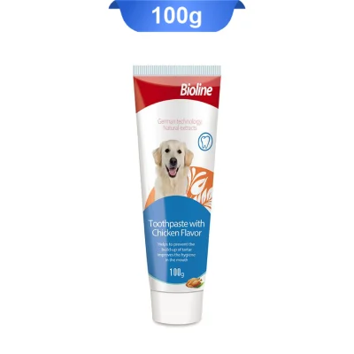 خمیر دندان سگ بایولاین طعم مرغ وزن 100 گرم Bioline Tooth Paste With Chicken