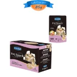 سوپ ژله ای گربه فنبی طعم سالمون و تن وزن 85 گرم Faenbei Pet Snack Broth