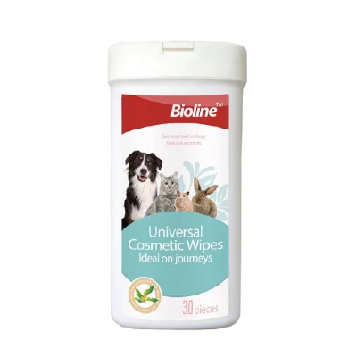 دستمال مرطوب استوانه ای حیوانات بایولاین Universal Cosmetic Wipes