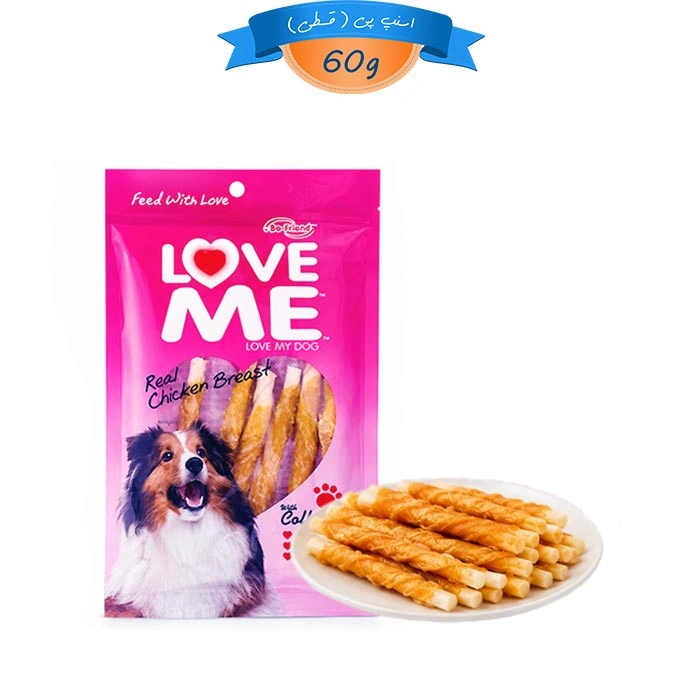 Love-Me-Chicken-Breast1- تشویقی سگ لاومی طعم مرغ مدل دورپیچ