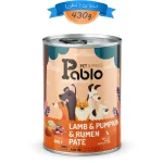 کنسرو پته سگ بالغ پابلو طعم بره و سیرابی و کدوتنبل وزن 430 گرم Pablo