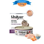 کنسرو گربه شایر طعم مرغ و میگو مدل نچرال وزن 110 گرم Shayer Natural Cat Food