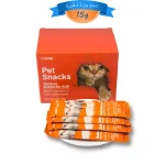 بستنی گربه فنبی طعم ماهی سالمون (ساشه ای) وزن 15 گرم Faenbei Cat Stick Salmon