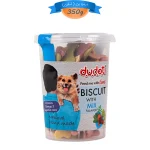 تشویقی سگ دودوتی سطلی بیسکویتی طعم میکس وزن 350 گرم Dudoti Dog Biscuit With Mix