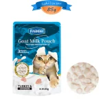 پوچ گربه فنبی مدل چانک طعم بوقلمون و مرغ داخل شیر بز وزن 85 گرم Faenbei Goat Milk Pouch