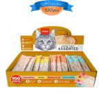بستنی گربه ونپی میکس 4 طعم مختلف ( تن و سالمون ، مرغ ، مرغ و خرچنگ ، ماهی تن و کاد)
