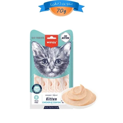 بستنی بچه گربه ونپی طعم مرغ و ماهی کاد مدل کیتن