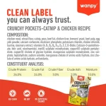 تشویقی گربه ونپی طعم مرغ و کت نیپ مدل کرانچی مغزدار وزن 60 گرم Wanpy Crunchy Pockets Catnip - Image 2