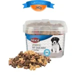 تشویقی توله سگ تریکسی طرح استخوان طعم میکس حاوی کلسیم وزن 140 گرم Trixie Junior Soft Snack Bones