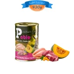 کنسرو بچه گربه پابلو طعم مرغ و اردک و کدوتنبل مدل پته کیتن وزن 400 گرم Pablo