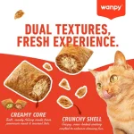تشویقی گربه ونپی طعم مرغ مدل کرانچی مغزدار وزن 60 گرم Wanpy Crunchy Pockets Chicken - Image 3