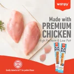 تشویقی سگ ونپی طعم مرغ مدل دورپیچ روهاید (تکی) ابعاد 25 سانتی متر وزن 70 گرم Wanpy Rawhide Twists - Image 7