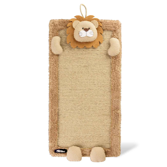 Scratcher-Earth-shir-01 اسکرچر دیواری گربه نیناپت مدل سافت رنگ نسکافه ای دارای عروسک شیر کت نیپ دار ابعاد 50x22 سانتی متر - Image 1