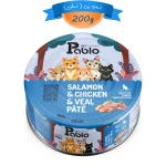کنسرو گربه بالغ پابلو پته طعم مرغ و ماهی سالمون و گوشت گوساله وزن 200 گرم Pablo - Image 2