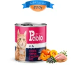 کنسرو پته گربه پابلو طعم مرغ و کدوتنبل و سنبل الطیب وزن 800 گرم Pablo Pet Supplies