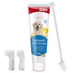 ست خمیر دندان و مسواک سگ بایولاین طعم پرتقال وزن 100 گرم Bioline toothpaste with Orange Flavor - Image 3