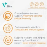 کپسول مکمل سگ و گربه وت اکسپرت برای تقویت سیستم ایمنی بدن 60 عددی  Vet Expert VetoMune - Image 6