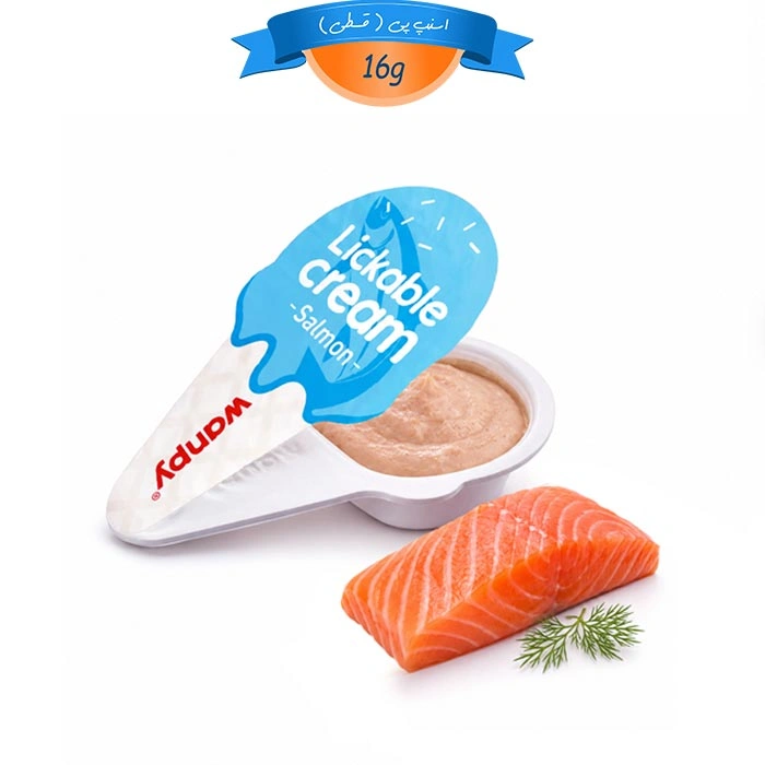 Wanpy-Lickable-Cream--Salmon- بستنی قاشقی گربه ونپی طعم ماهی سالمون