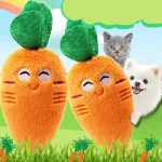 اسباب بازی سگ مدل هویج جنس پارچه ای دارای سوتک - Image 3