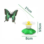 اسباب بازی گربه دارای گل و پروانه چرخان با قابلیت چرخش ۳۶۰ درجه ابعاد کلی 26/5x8 سانتی متر - Image 2