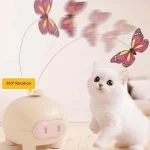 اسباب بازی گربه خوک دارای پروانه چرخشی الکترونیکی ابعاد 6/5x7 سانتی متر - Image 2